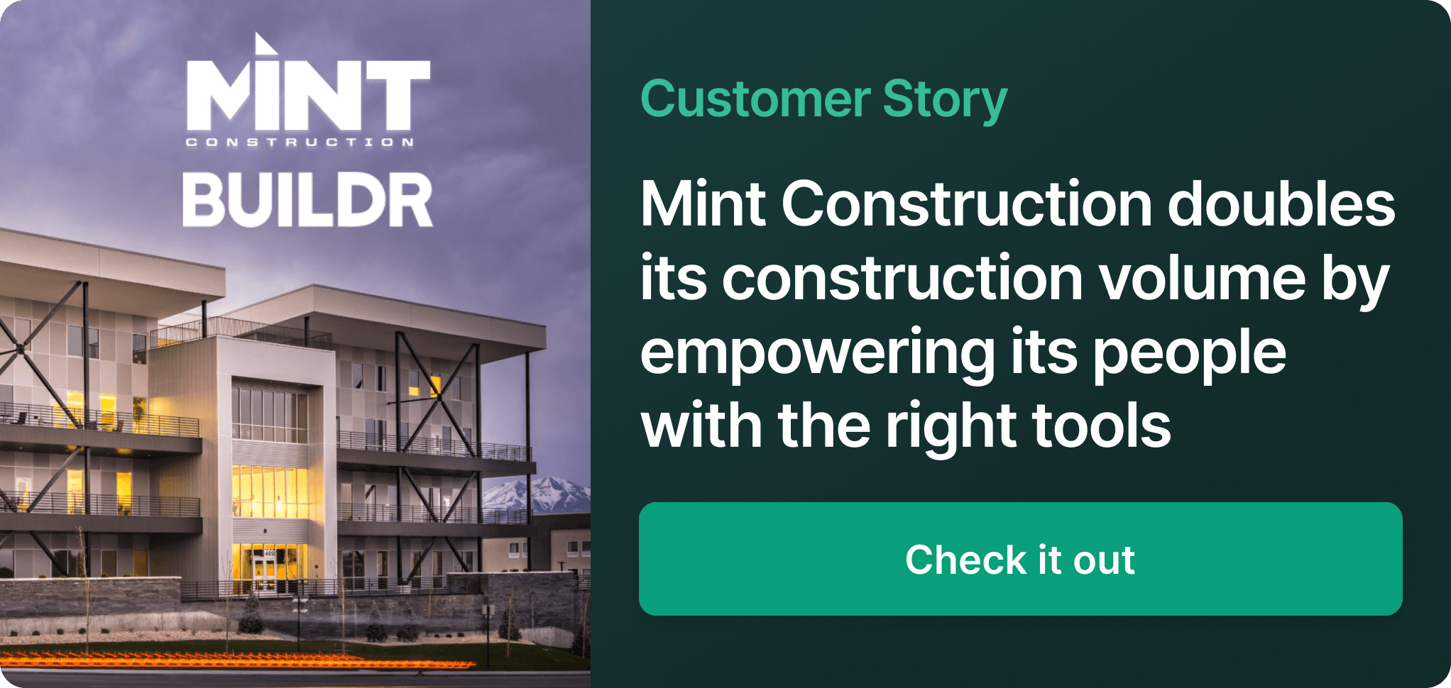Read the Mint Construction customer story