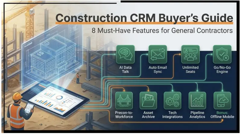 Construction CRM Buyer's Guide: 8 Must-Have Features for General Contractors