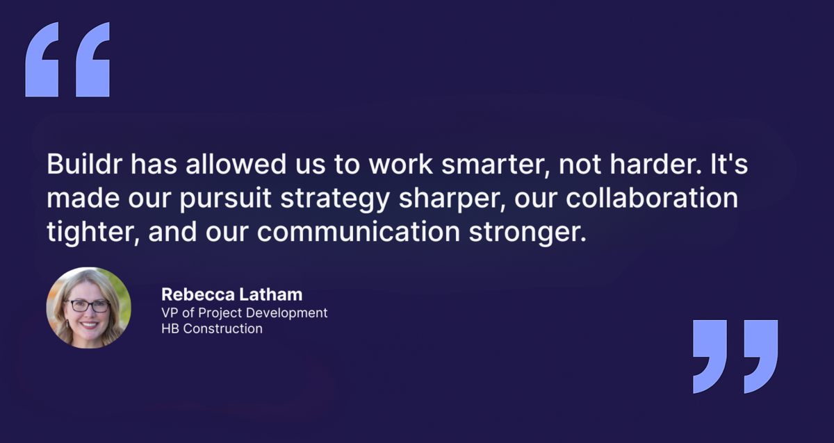 Rebecca Latham, VP of Project Development at HB Construction quote